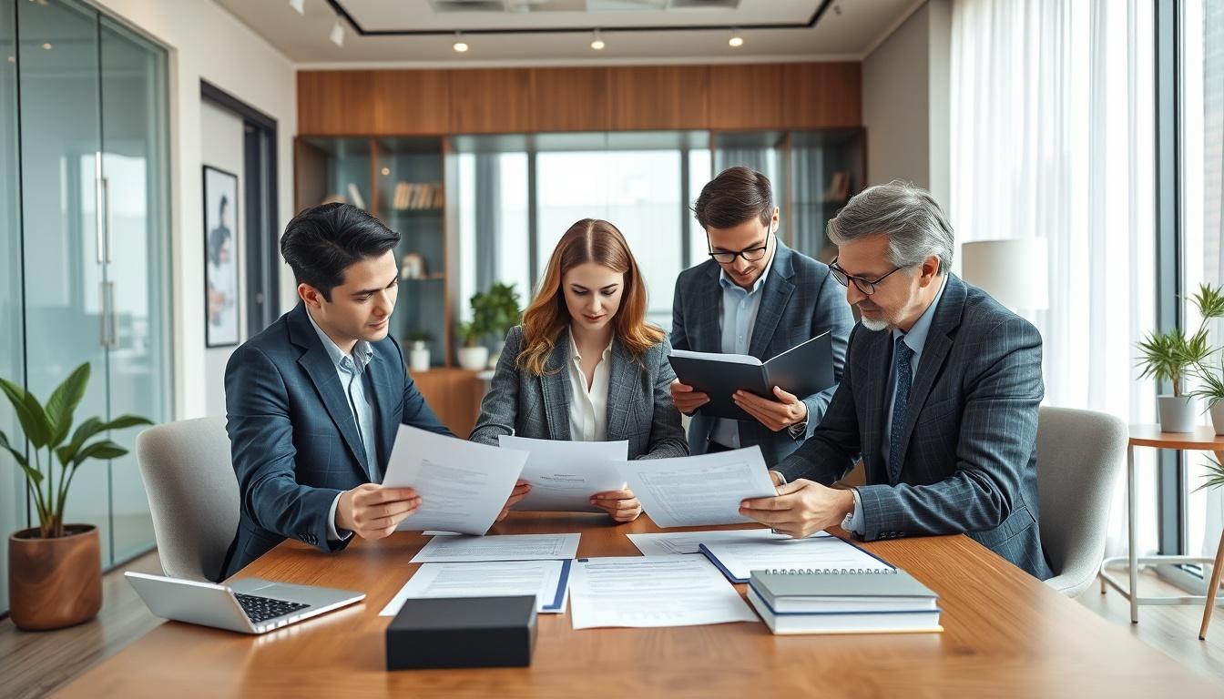 Senior legal team and family support
